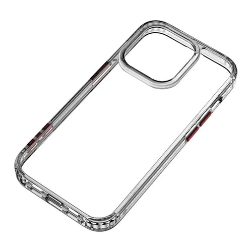 Q.COO Crystal Series for iPhone 15 Pro Case Clear PC+TPU Phone Protector Cover - Transparent Black - 1
