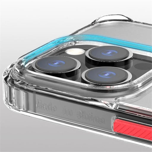 Q.COO Crystal Series for iPhone 13 Pro Case Clear Design PC+TPU Drop Protection Phone Cover - Transparent Black - 2