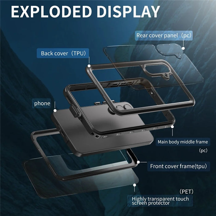 REDPEPPER A Series For Samsung Galaxy A55 5G Anti-fall Case Waterproof Built-in Screen Protector Underwater - 4
