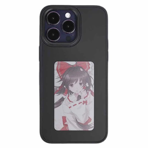 INKZONE For iPhone 14 Pro Max Case Customize Pattern PC+TPU 3-Color E Ink Case Phone Cover - 1