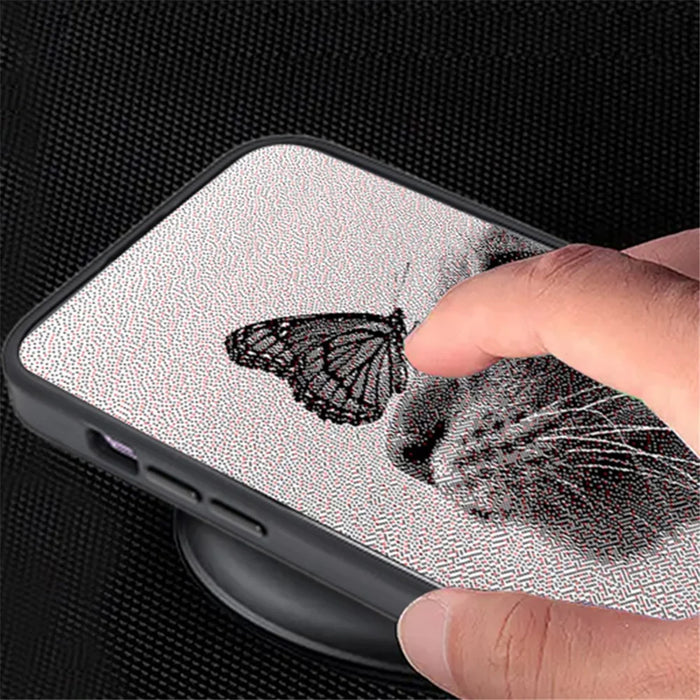 INKZONE For iPhone 14 Pro Max Case Customize Pattern PC+TPU 3-Color E Ink Case Phone Cover - 5