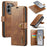 DG.MING for OnePlus 12 5G Case Detachable Split Leather Phone Cover with Stand Wallet - Brown - 1