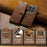 DG.MING for OnePlus 12 5G Case Detachable Split Leather Phone Cover with Stand Wallet - Brown - 5