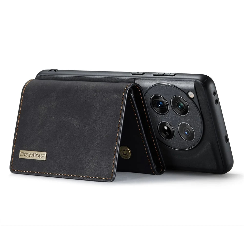 DG.MING M1 Series for OnePlus 12 5G Case Detachable Wallet Phone Cover - Black - 2