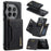 DG.MING M2 Series for OnePlus 12 5G Kickstand Case Detachable Magnetic Wallet Phone Cover - Black - 1