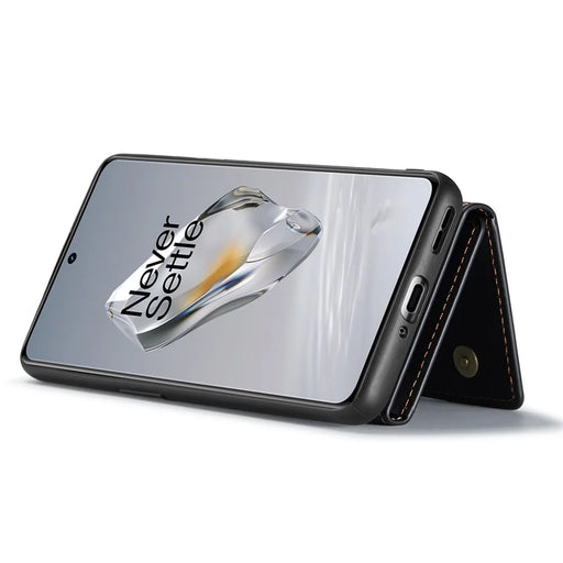 DG.MING M2 Series for OnePlus 12 5G Kickstand Case Detachable Magnetic Wallet Phone Cover - Black - 2