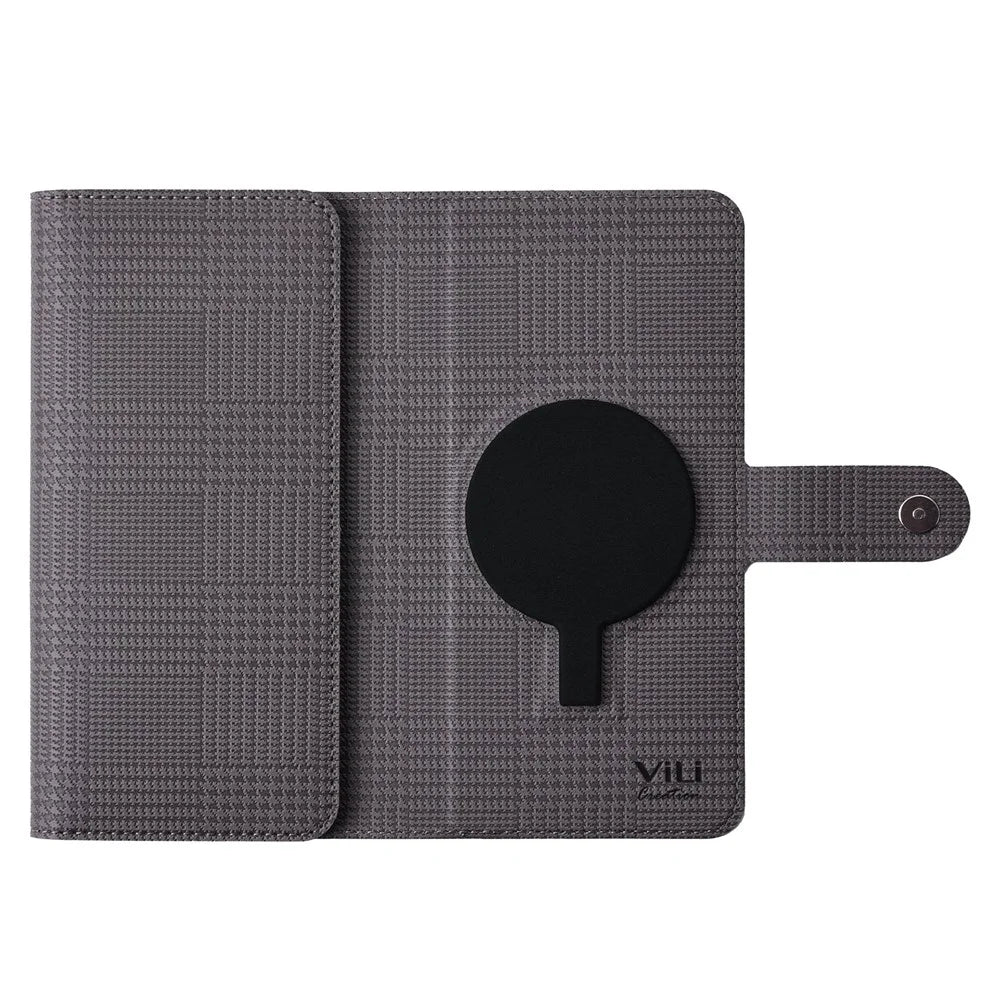 VILI GHA Series For iPhone 15 Pro Max Cell Phone Cases Wallet PU Leather+TPU+PC Cover Compatible with MagSafe - Grey - 2