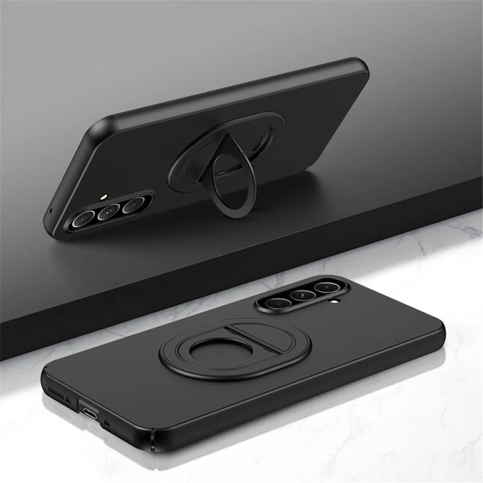 For Samsung Galaxy A54 5G Case Fully Wrapped Hard PC Kickstand Phone Protector Magnetic Case - Black - 2