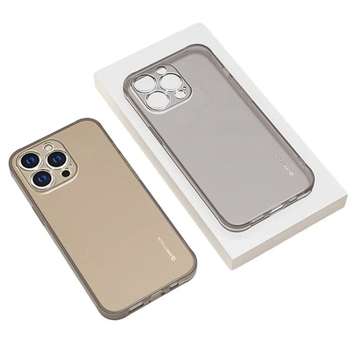 Q.COO Ice Mist Series for iPhone 14 Pro Case Soft TPU Matte Protective Phone Cover - Grey - 1