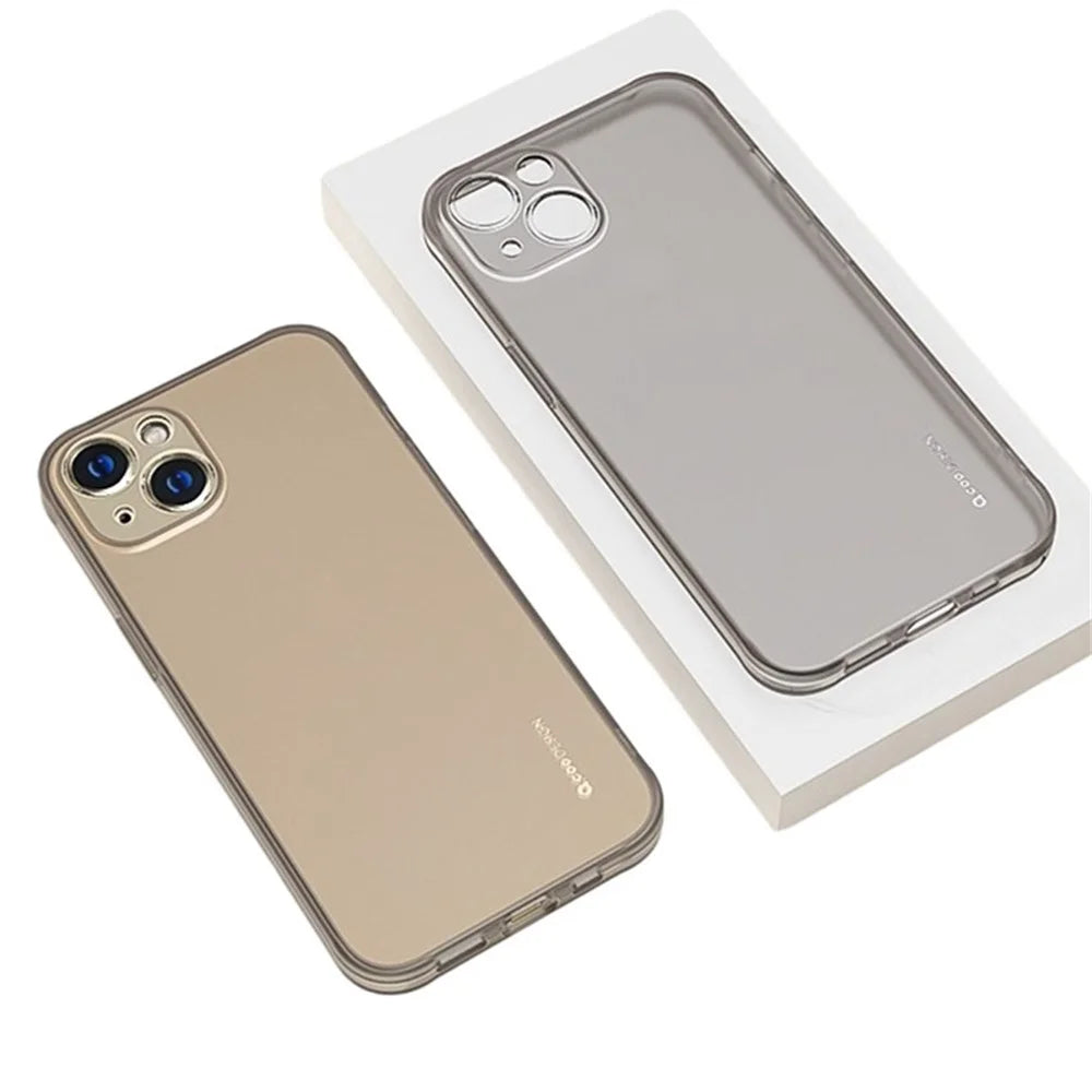 Q.COO Ice Mist Series for iPhone 14 Plus TPU Case Matte Phone Cover Fingerprint-free - Grey - 1