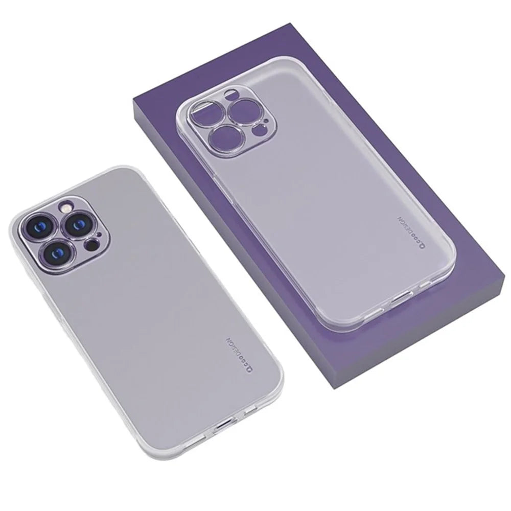 Q.COO Ice Mist Series for iPhone 15 Pro TPU Case Matte Phone Cover Scratch-proof - White - 1