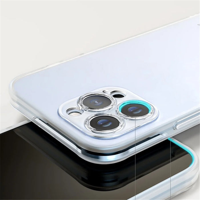 Q.COO Ice Mist Series for iPhone 15 Pro TPU Case Matte Phone Cover Scratch-proof - White - 6