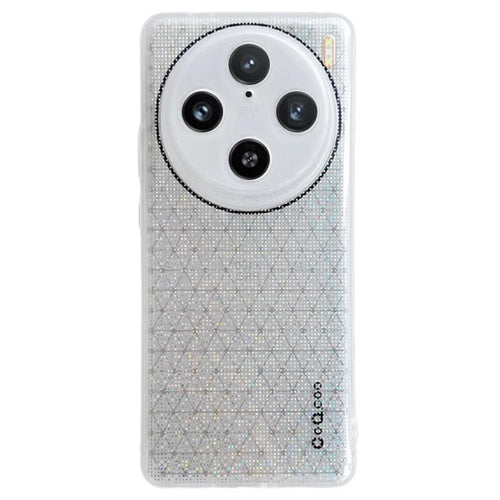 Q.COO For vivo X100 Pro 5G Case Bling Aurora Series TPU Phone Back Cover - White - 1