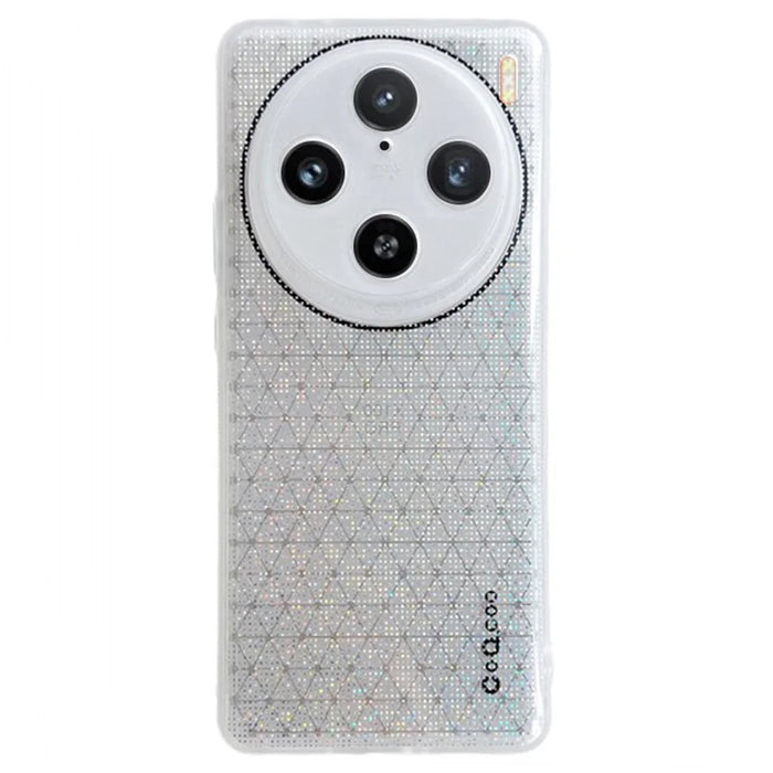Q.COO For vivo X100 Pro 5G Case Bling Aurora Series TPU Phone Back Cover - White - 1