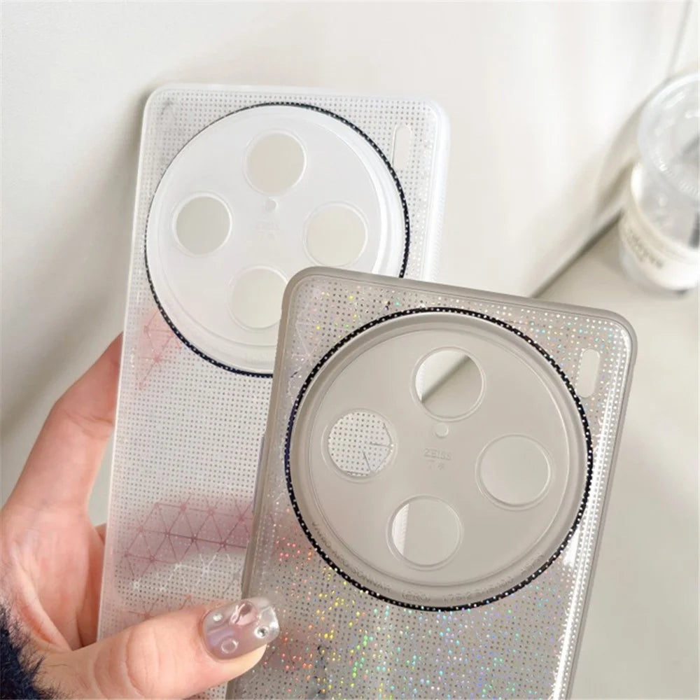 Q.COO For vivo X100 Pro 5G Case Bling Aurora Series TPU Phone Back Cover - White - 6