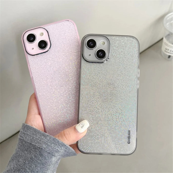 Q.COO For iPhone 13 TPU Case Aurora Effect Anti-slip Grip Phone Cover - Pink - 4