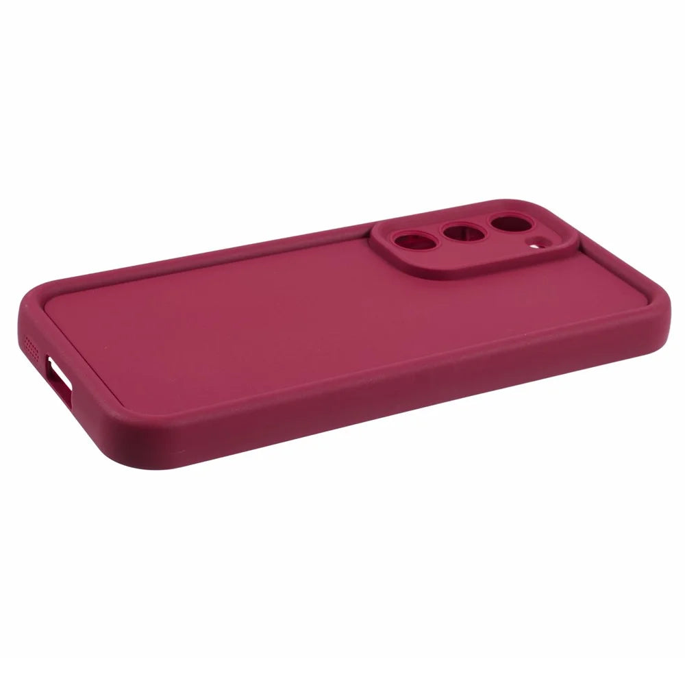 For Samsung Galaxy S23 Case Shockproof Soft TPU Fingerprint-free Phone Cover - Wine Red - 5
