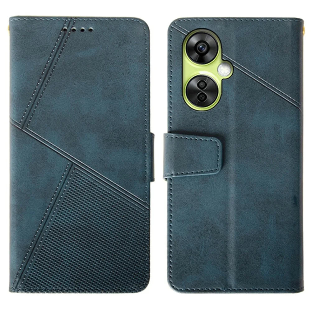 IDEWEI For OnePlus Nord CE 3 Lite 5G / Nord N30 5G Case Calf Texture Wallet Phone Leather Cover - Blue - 1