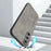 For Samsung Galaxy S24+ Case Skin-Touch TPU + PU Covered Smartphone Protector - Grey - 3