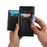 For Samsung Galaxy A55 5G Leather Case Zipper Wallet Stand Phone Cover - Black - 5