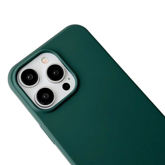 For iPhone 15 Pro Case Liquid Silicone Anti-Scratch Phone Cover with Adjustable Neck Cord - Blackish Green - 2