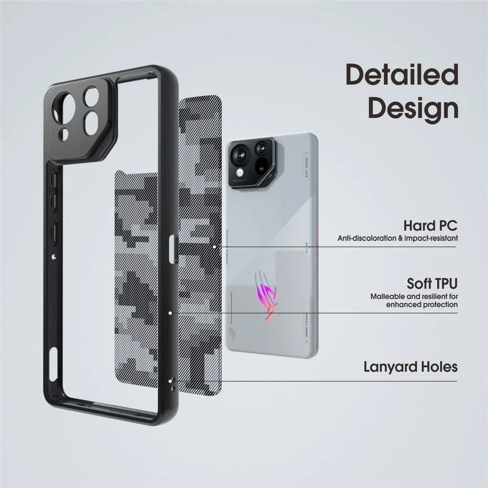 IBMRS For Asus ROG Phone 8 5G Case TPU+PC Shockproof Protection Phone Cover - Grid Camouflage - 2