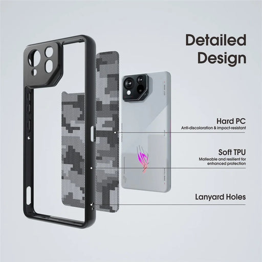 IBMRS For Asus ROG Phone 8 5G Case TPU+PC Shockproof Protection Phone Cover - Grid Camouflage - 2