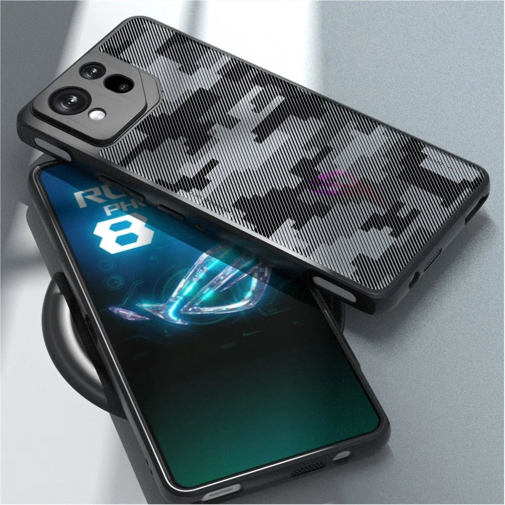 IBMRS For Asus ROG Phone 8 5G Case TPU+PC Shockproof Protection Phone Cover - Grid Camouflage - 5