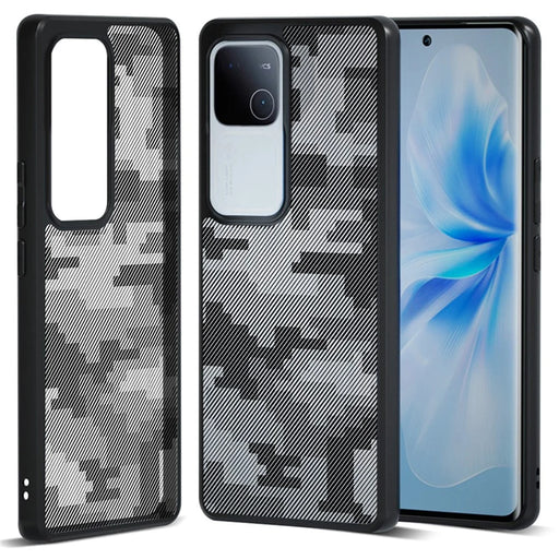 IBMRS For vivo S18 5G / S18 Pro 5G Case TPU + PC Dual Protection Phone Cover - Grid Camouflage - 1