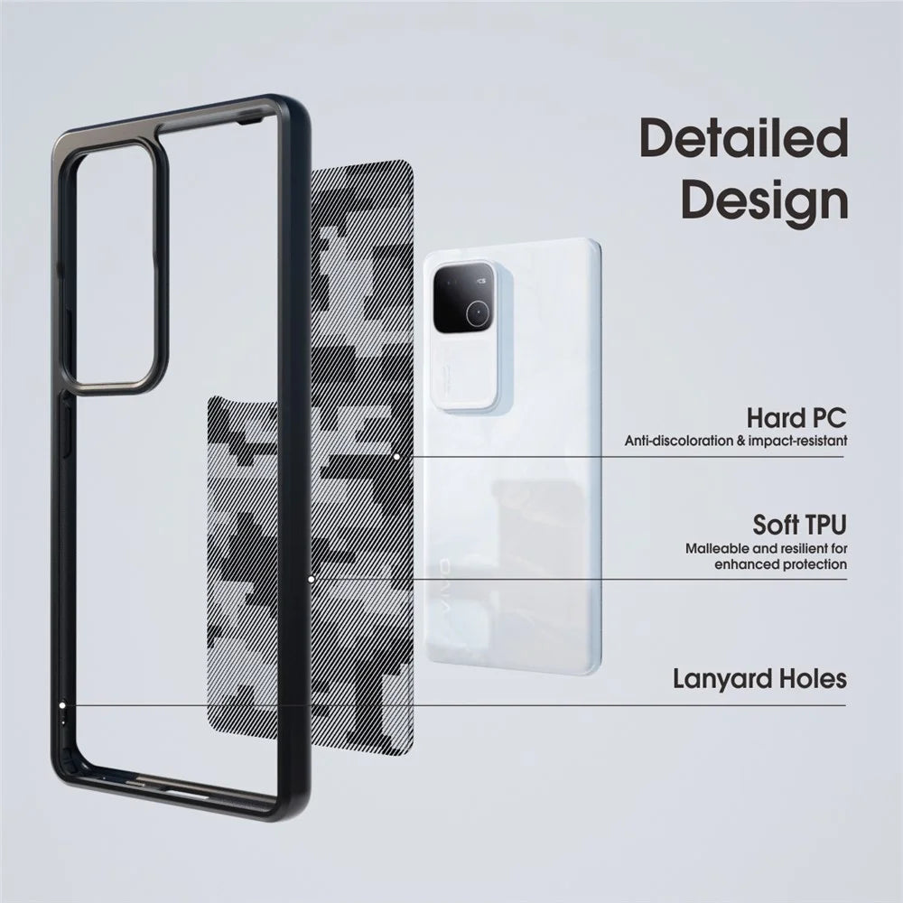 IBMRS For vivo S18 5G / S18 Pro 5G Case TPU + PC Dual Protection Phone Cover - Grid Camouflage - 2