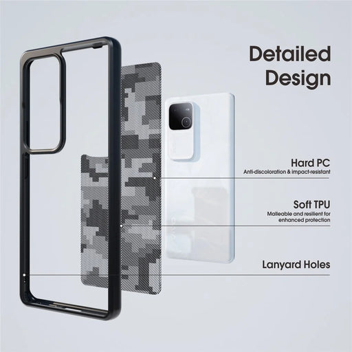 IBMRS For vivo S18 5G / S18 Pro 5G Case TPU + PC Dual Protection Phone Cover - Grid Camouflage - 2
