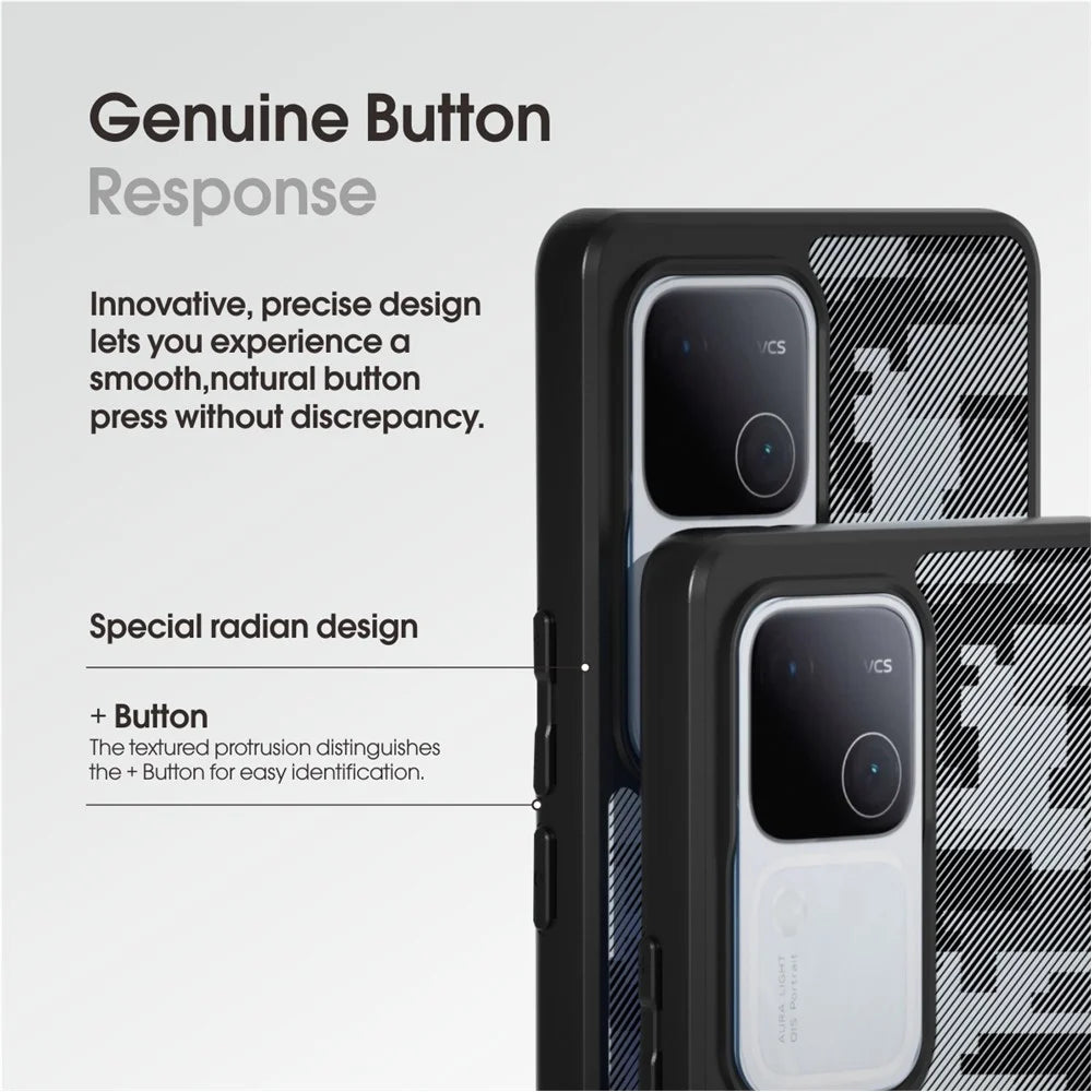 IBMRS For vivo S18 5G / S18 Pro 5G Case TPU + PC Dual Protection Phone Cover - Grid Camouflage - 4