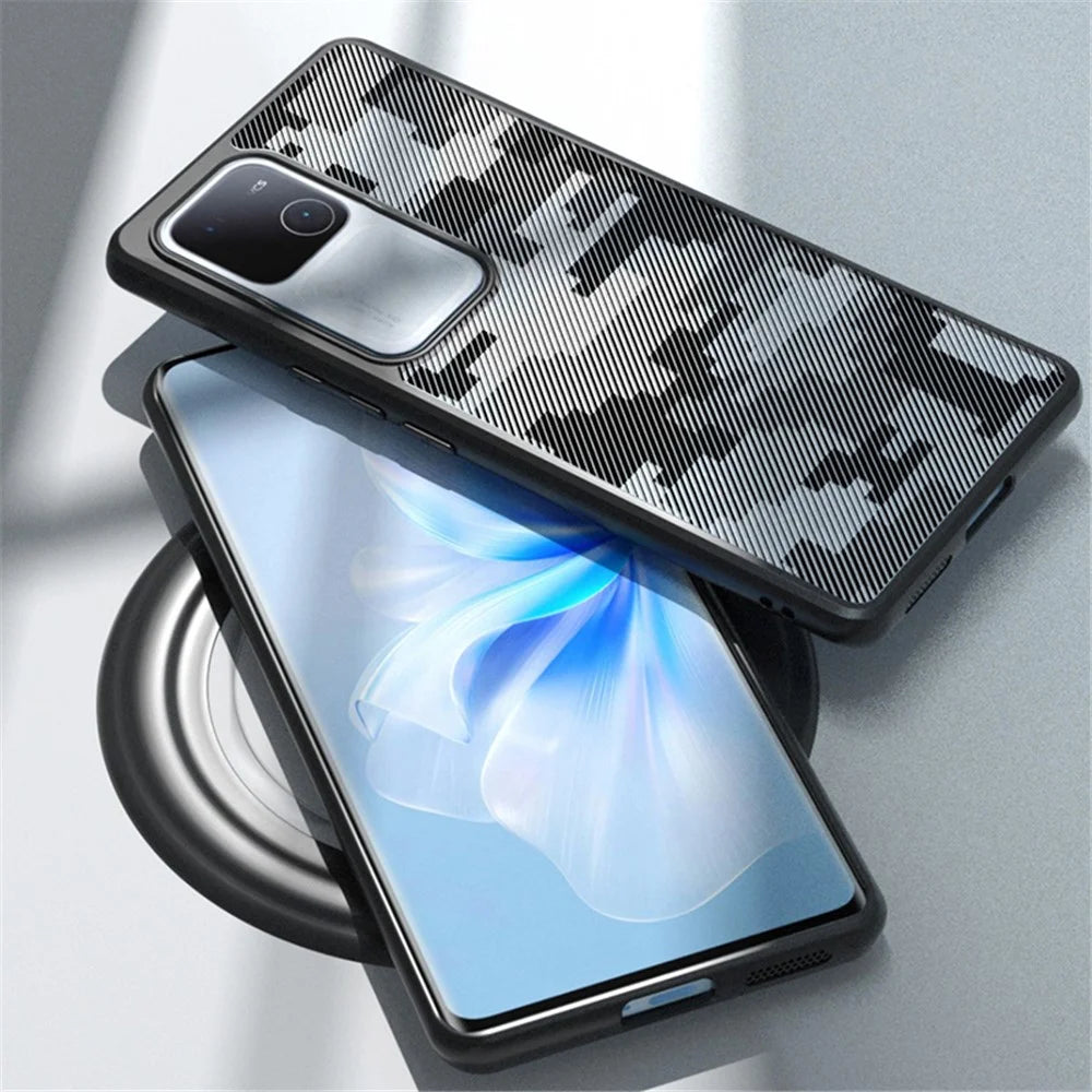 IBMRS For vivo S18 5G / S18 Pro 5G Case TPU + PC Dual Protection Phone Cover - Grid Camouflage - 5