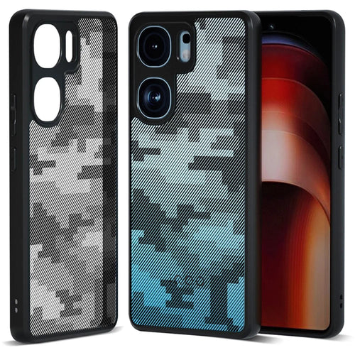 IBMRS For vivo iQOO Neo9 5G / Neo9 Pro 5G Case TPU+PC Drop Resistance Phone Cover - Grid Camouflage - 1