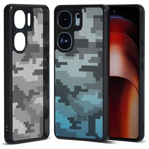 IBMRS For vivo iQOO Neo9 5G / Neo9 Pro 5G Case TPU+PC Drop Resistance Phone Cover - Grid Camouflage - 1