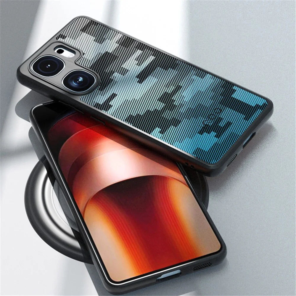 IBMRS For vivo iQOO Neo9 5G / Neo9 Pro 5G Case TPU+PC Drop Resistance Phone Cover - Grid Camouflage - 5