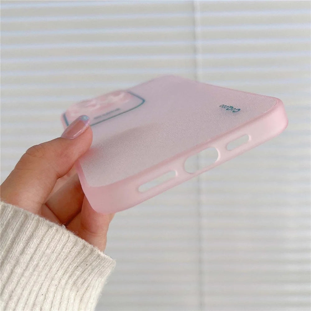 Q.COO Aurora Series for iPhone 14 Pro Max Case TPU+PET Phone Cover Precise Lens Protection - Transparent White - 5