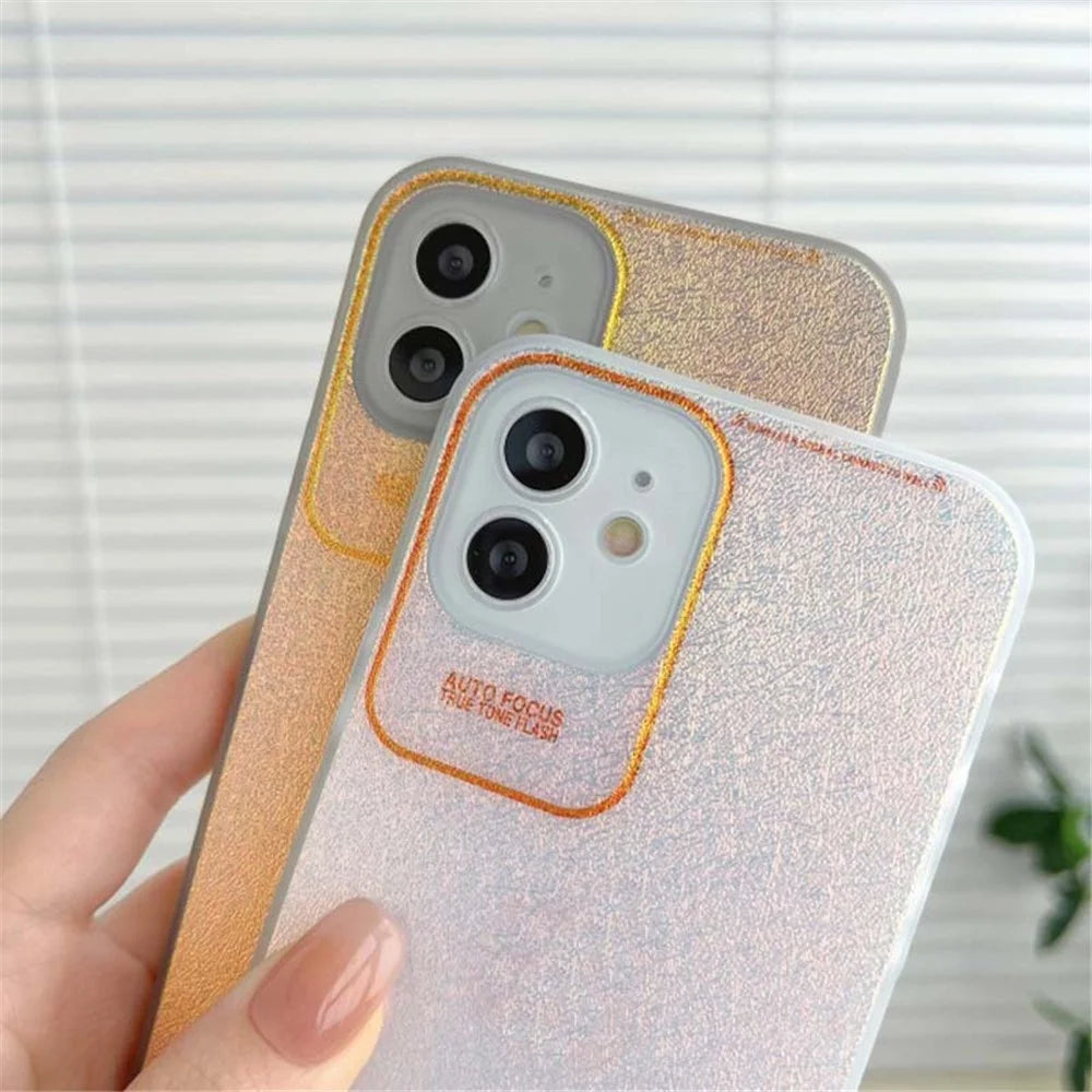 Q.COO Aurora Series for iPhone 12 Case Camera Protection TPU+PET Phone Cover - Transparent Pink - 3