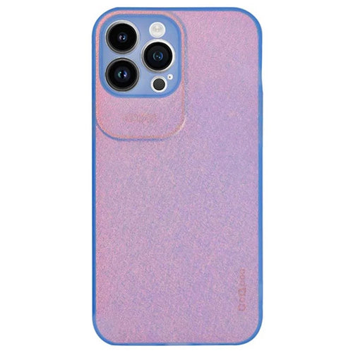 Q.COO Aurora Series for iPhone 12 Pro Phone Case Anti-drop TPU+PET Hybrid Cover - Transparent Blue - 1