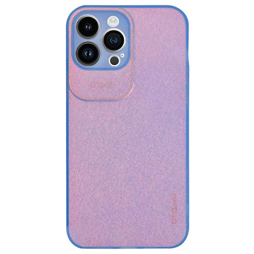 Q.COO Aurora Series for iPhone 12 Pro Phone Case Anti-drop TPU+PET Hybrid Cover - Transparent Blue - 1