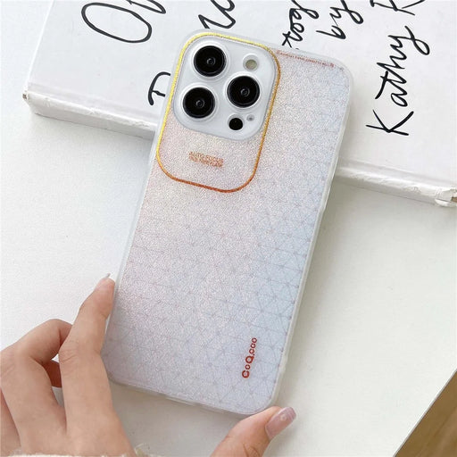 Q.COO Aurora Series for iPhone 13 Pro Case TPU+PET Mobile Phone Back Cover - Transparent White - 2