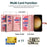 MEGSHI H1 Series For Samsung Galaxy S23 FE Leather Case Detachable 2-in-1 Zipper Phone Cover - Pink - 2