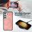 MEGSHI H1 Series For Samsung Galaxy S23 FE Leather Case Detachable 2-in-1 Zipper Phone Cover - Pink - 7