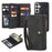 MEGSHI H1 Series For Samsung Galaxy S24 Leather Case Detachable 2-in-1 Phone Cover Wallet - Black - 1