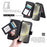 MEGSHI 004 Series For Samsung Galaxy S24+ Detachable Magnetic Leather Zipper Wallet Stand Cover Case with Mirror - Black - 5