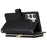 For Samsung Galaxy S23 Ultra Case with Hand Strap Rhombus Zipper Leather Phone Cover - Black - 4