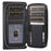 For Samsung Galaxy S23 Ultra Case with Hand Strap Rhombus Zipper Leather Phone Cover - Black - 5