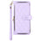 For iPhone 14 Pro Max Wallet Case Folio PU Leather Stand Rhombus Phone Cover with Hand Strap - Light Purple - 6