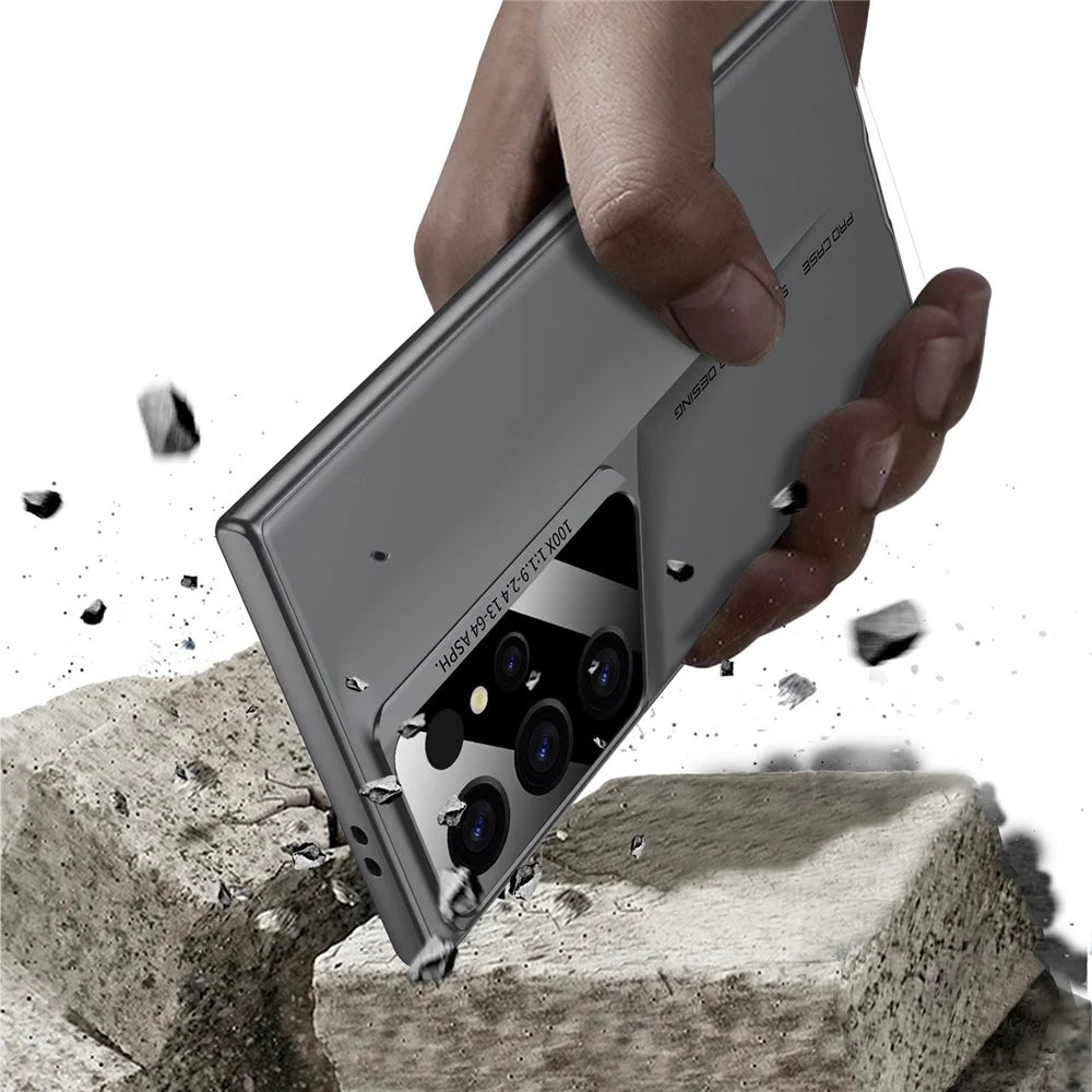 GKK For Samsung Galaxy S24 Ultra PC Case Anti-Drop Super Slim Shockproof Phone Case - Grey - 5