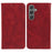 SUTENI For Samsung Galaxy S24 Mobile Phone Case PU Leather Foldable Stand Wallet Cover - Red - 1